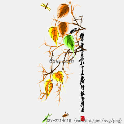 svg矢量绣花图下载