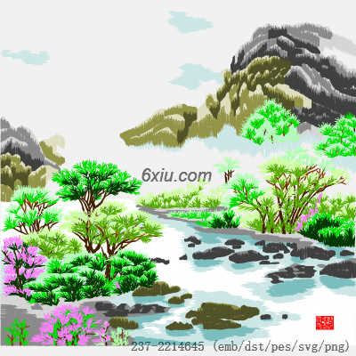 svg矢量绣花图下载