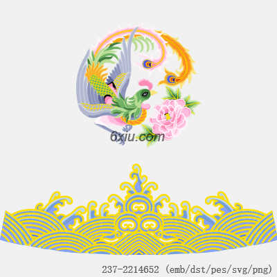 svg矢量绣花图下载