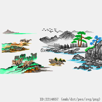 svg矢量绣花图下载
