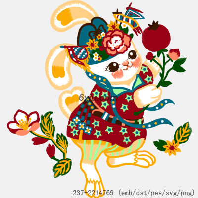 svg矢量绣花图下载