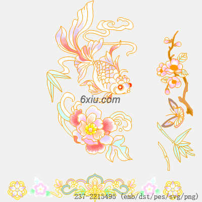 svg矢量绣花图下载