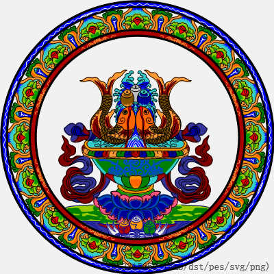 svg矢量绣花图下载