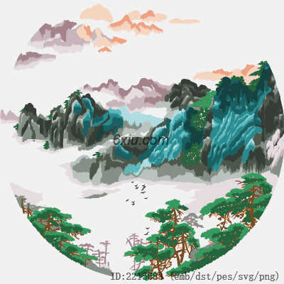 svg矢量绣花图下载