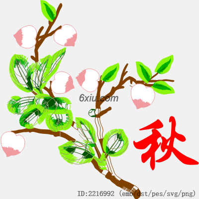 svg矢量绣花图下载