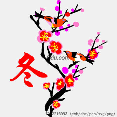 svg矢量绣花图下载