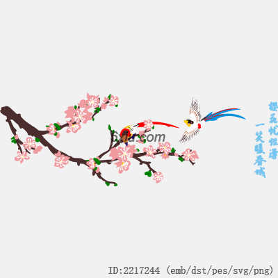 svg矢量绣花图下载