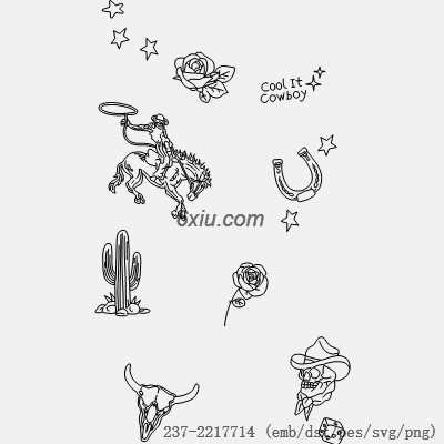svg矢量绣花图下载