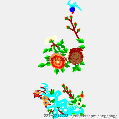 svg矢量绣花图下载