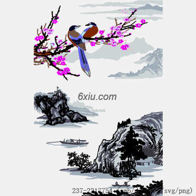 svg矢量绣花图下载