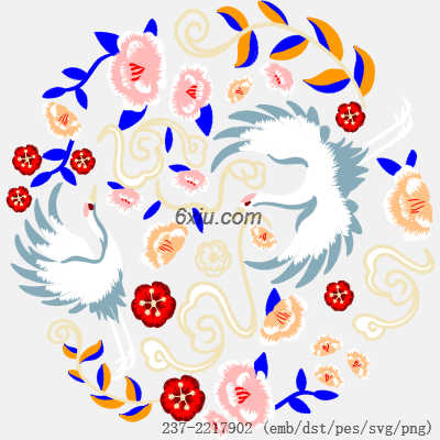 svg矢量绣花图下载