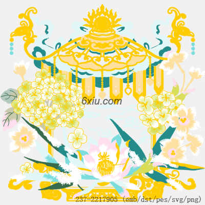 svg矢量绣花图下载