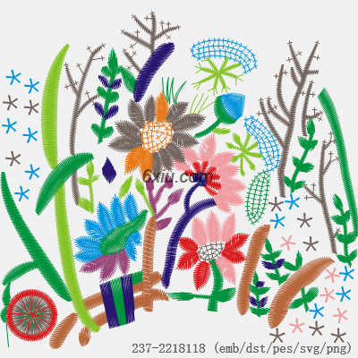 svg矢量绣花图下载