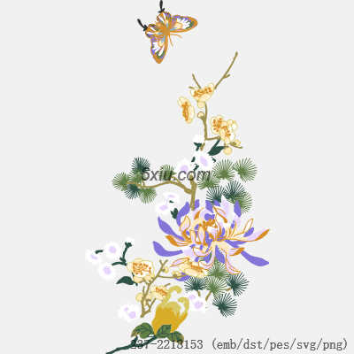 svg矢量绣花图下载
