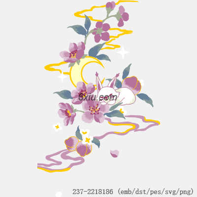 svg矢量绣花图下载