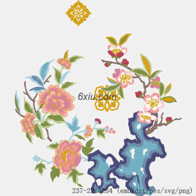 svg矢量绣花图下载