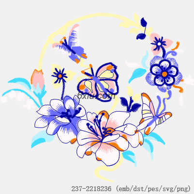 svg矢量绣花图下载
