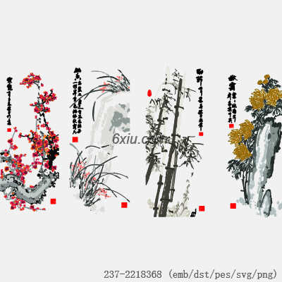 svg矢量绣花图下载
