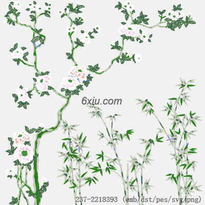 svg矢量绣花图下载