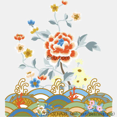 svg矢量绣花图下载