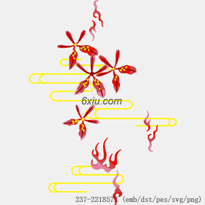 svg矢量绣花图下载