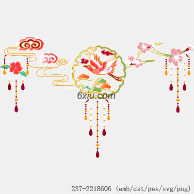 svg矢量绣花图下载