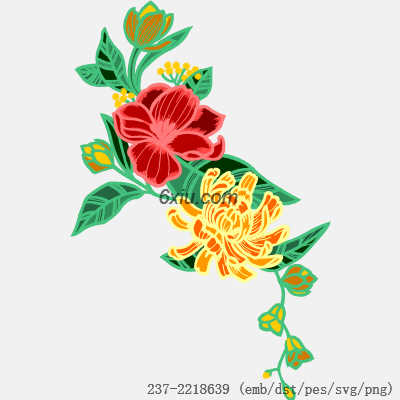 svg矢量绣花图下载