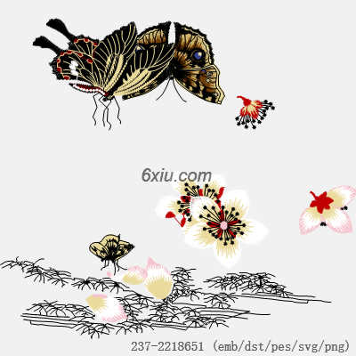svg矢量绣花图下载