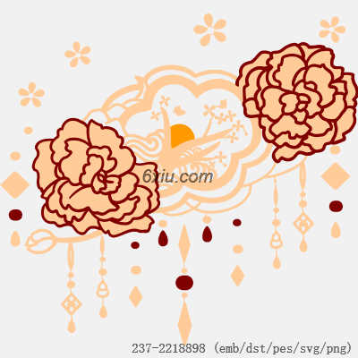 svg矢量绣花图下载