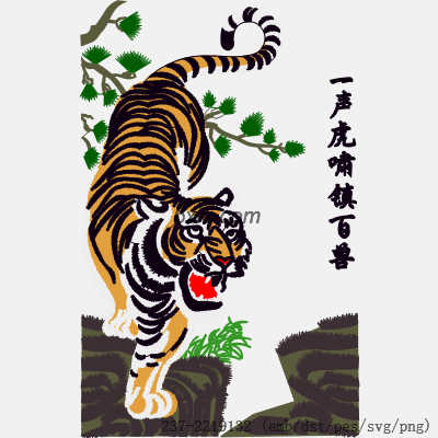 svg矢量绣花图下载