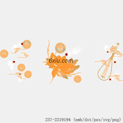 svg矢量绣花图下载