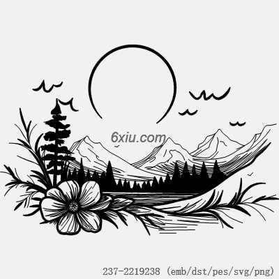 svg矢量绣花图下载