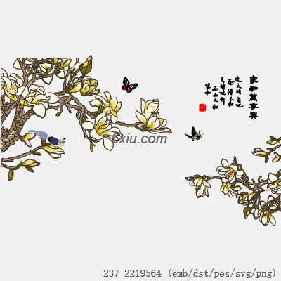 svg矢量绣花图下载