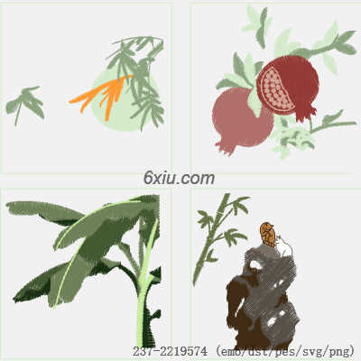svg矢量绣花图下载