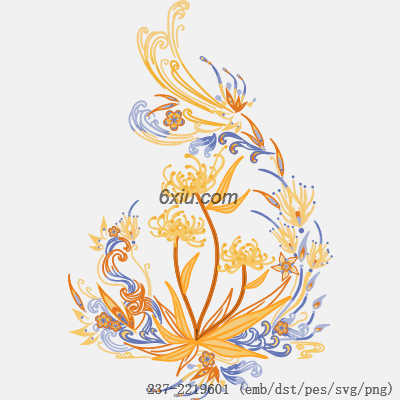svg矢量绣花图下载