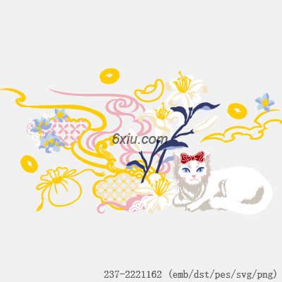 svg矢量绣花图下载