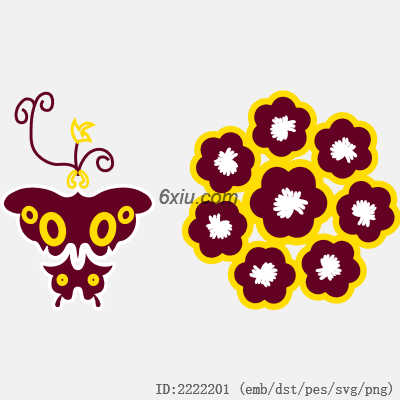 svg矢量绣花图下载