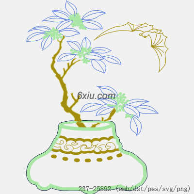 svg矢量绣花图下载