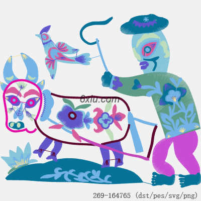 svg矢量绣花图下载