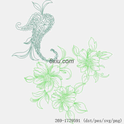 svg矢量绣花图下载