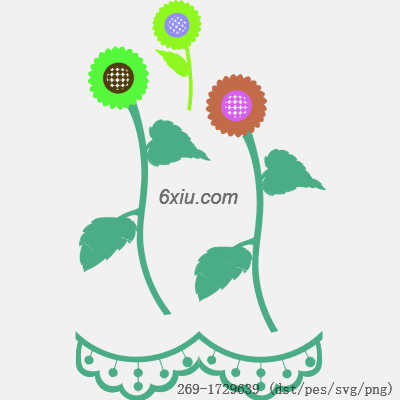 svg矢量绣花图下载