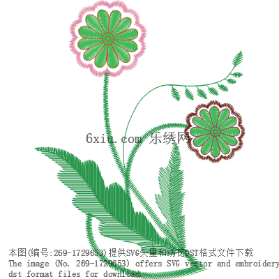 svg矢量绣花图下载