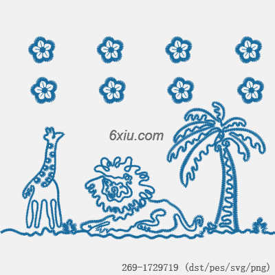 svg矢量绣花图下载