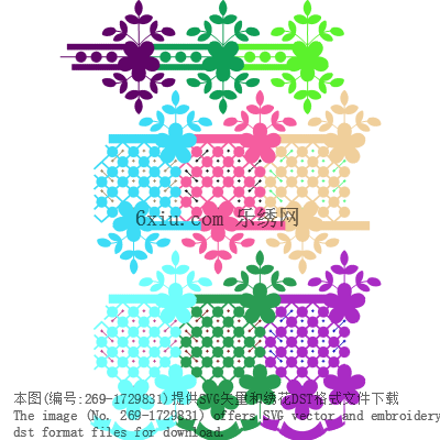 svg矢量绣花图下载