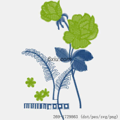svg矢量绣花图下载