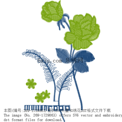 svg矢量绣花图下载
