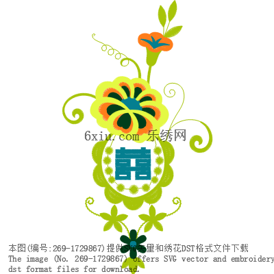 svg矢量绣花图下载