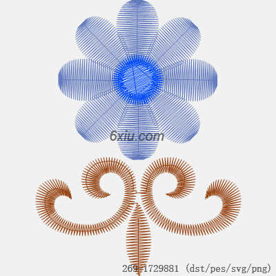 svg矢量绣花图下载
