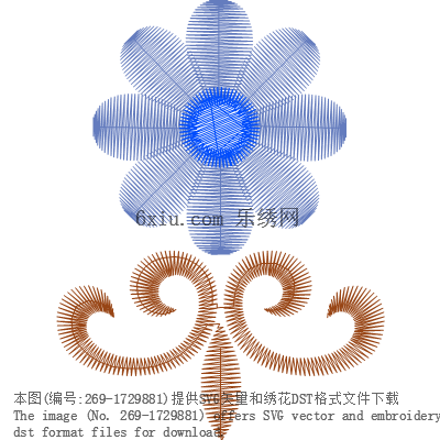 svg矢量绣花图下载