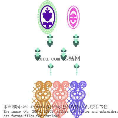 svg矢量绣花图下载